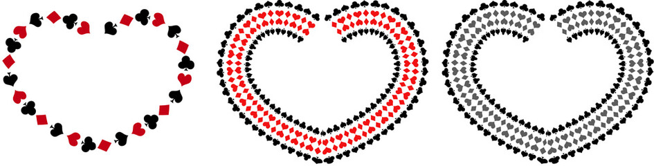 set of hearts. heart icons set vector