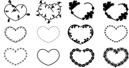 set of hearts. heart icons set vector