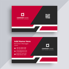 Business card design template, geometric business card, visiting card