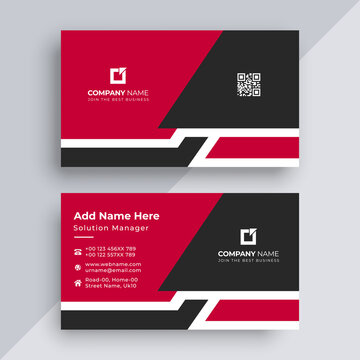Business Card Design Template, Geometric Business Card, Visiting Card