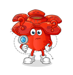 Rafflesia arnoldii searching illustration. character vector
