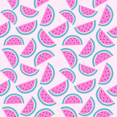 seamless pattern with watermelon.