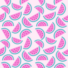 seamless pattern with watermelon.