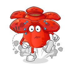 Rafflesia arnoldii running illustration. character vector