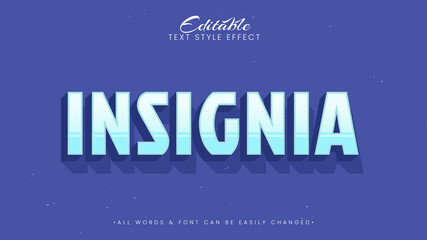 Insignia vintage retro 3d text style effect. Editable illustrator text style.