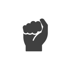 Fist raised up vector icon