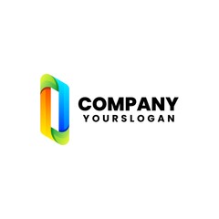 modern colorful letter o logo design