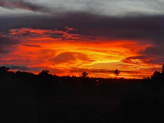 sunset in the sky