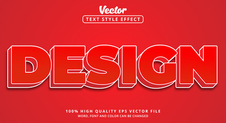 Red styled text Design full of nuanced shadow elements interesting editable text effect