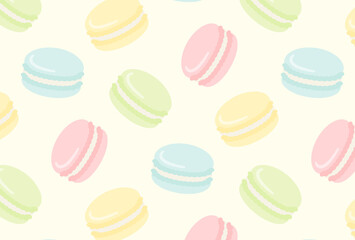 seamless pattern with French macarons for banners, cards, flyers, social media wallpapers, etc.