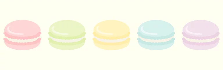 Foto op Canvas vector background with French macarons for banners, cards, flyers, social media wallpapers, etc. © mar_mite_