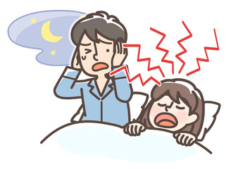 いびきをかく女性