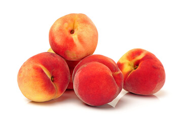 Fototapeta na wymiar ripe peach on white background