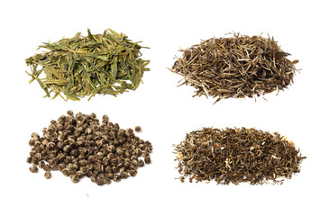 Fototapeta premium chinese teas on white background 