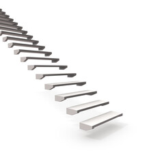 左上に伸びる白い階段。希望と野心とキャリア。物事の始まりの比喩。