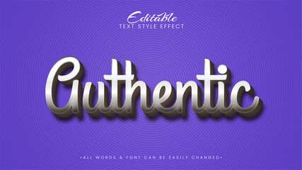 Authentic vintage retro 3d Text Style Effect. Editable illustrator text style.
