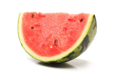slice of watermelon on white