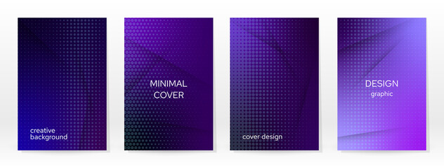 Minimal Poster. Pastel Soft. Blue Gradient Set.