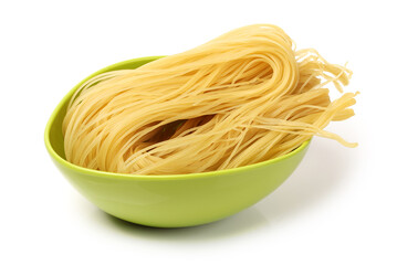 Korean cold noodle on white background 