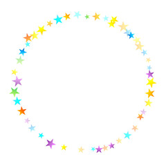 Rainbow Festive Confetti. Carnival Star Falling.