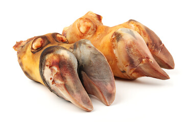 Sauce trotters on white background