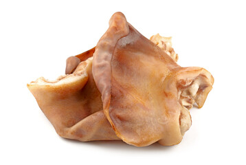 pork ears on pure white background