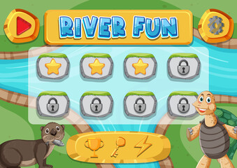 Game background template with game level lock