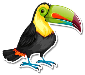 Toucan bird animal cartoon sticker