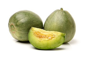 muskmelon on a white background