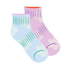 Kid socks vector illustration