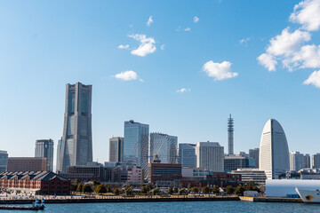 Naklejka premium みなとみらいの風景 日中