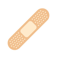 adhesive medical plaster strip flat logo icon vector illustration modern design isolated on white background