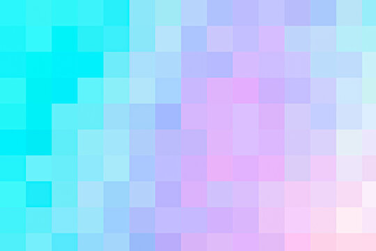 Turquoise and violet pixel blocks