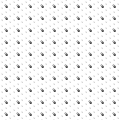 Square seamless background pattern from black solo bobsleigh symbols are different sizes and opacity. The pattern is evenly filled. Vector illustration on white background