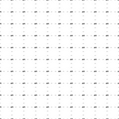 Square seamless background pattern from geometric shapes are different sizes and opacity. The pattern is evenly filled with small black api symbols. Vector illustration on white background