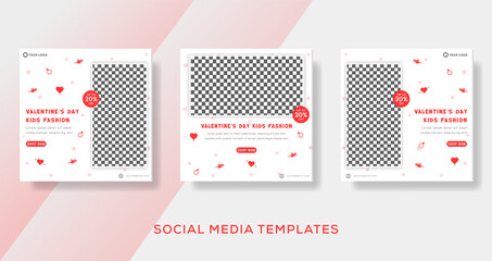 kids Sale banner template post collection Vector 