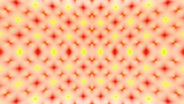 Red yellow glowing star pattern background animation