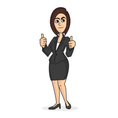 Business woman cartoon illustration 