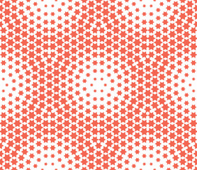 Abstract geometric pattern. Seamless vector background. White and pink halftone. Graphic modern pattern. Simple lattice graphic design