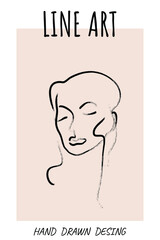 continuous line logo woman modern cosmetic beauty fashion vector illustration one line