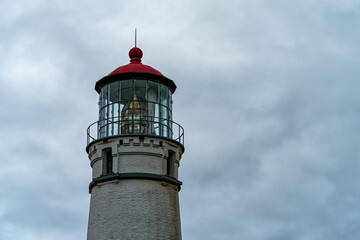 The lantern room of the lighthouse at Cape Blanco State Park in Oregon, USA
