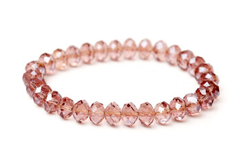 bracelet with color gems isolated on a white background