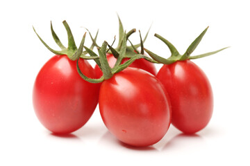 cherry tomatoes on white background 