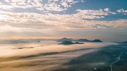 sunrise in the mountains
