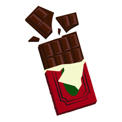 Chocolate bar vector illustration