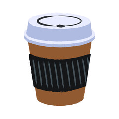 Paper coffee cup vector illustration