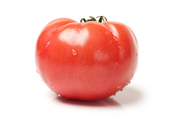 fresh tomatoes on white background