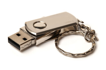 usb flash drive on white background