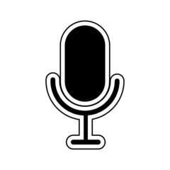 Microphone icon. Voice and recording. Vector.