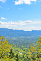 Fototapeta premium 晩夏 北海道 三国峠からの展望 